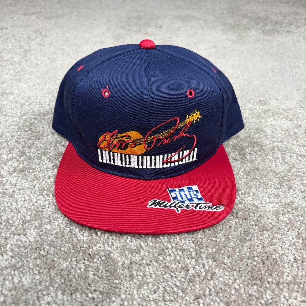 Vintage 90s Chase Authentics Nascar Elvis Presley Miller Lite Snapback Hat